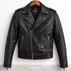 Vintage Black Leather Bikers Jacket